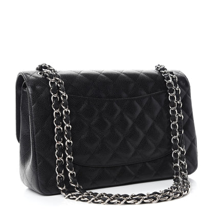 Chanel Caviar Quilted Jumbo Double Flap Black 3 of 15