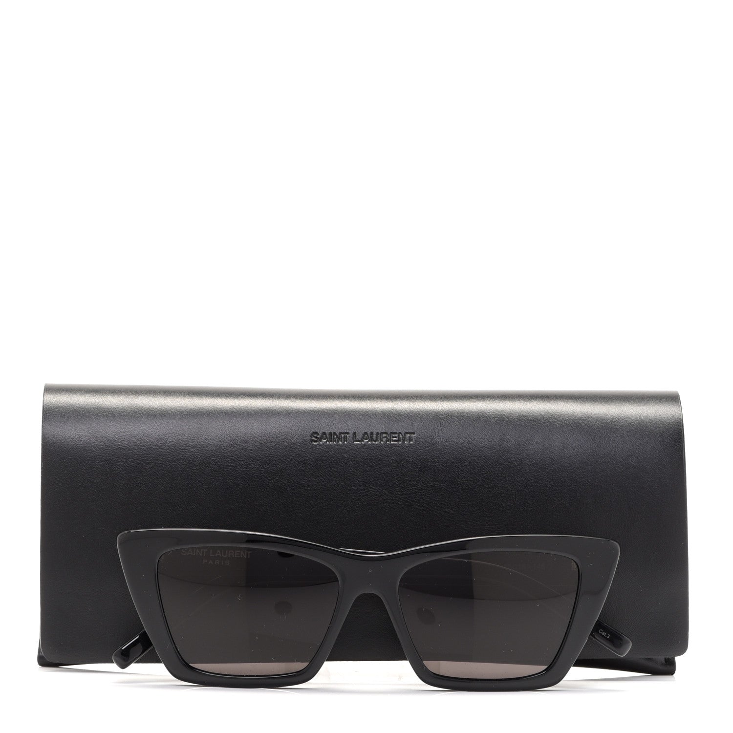 Saint Laurent Acetate Mica Cat Eye Sunglasses SL 276 Black 8 of 8