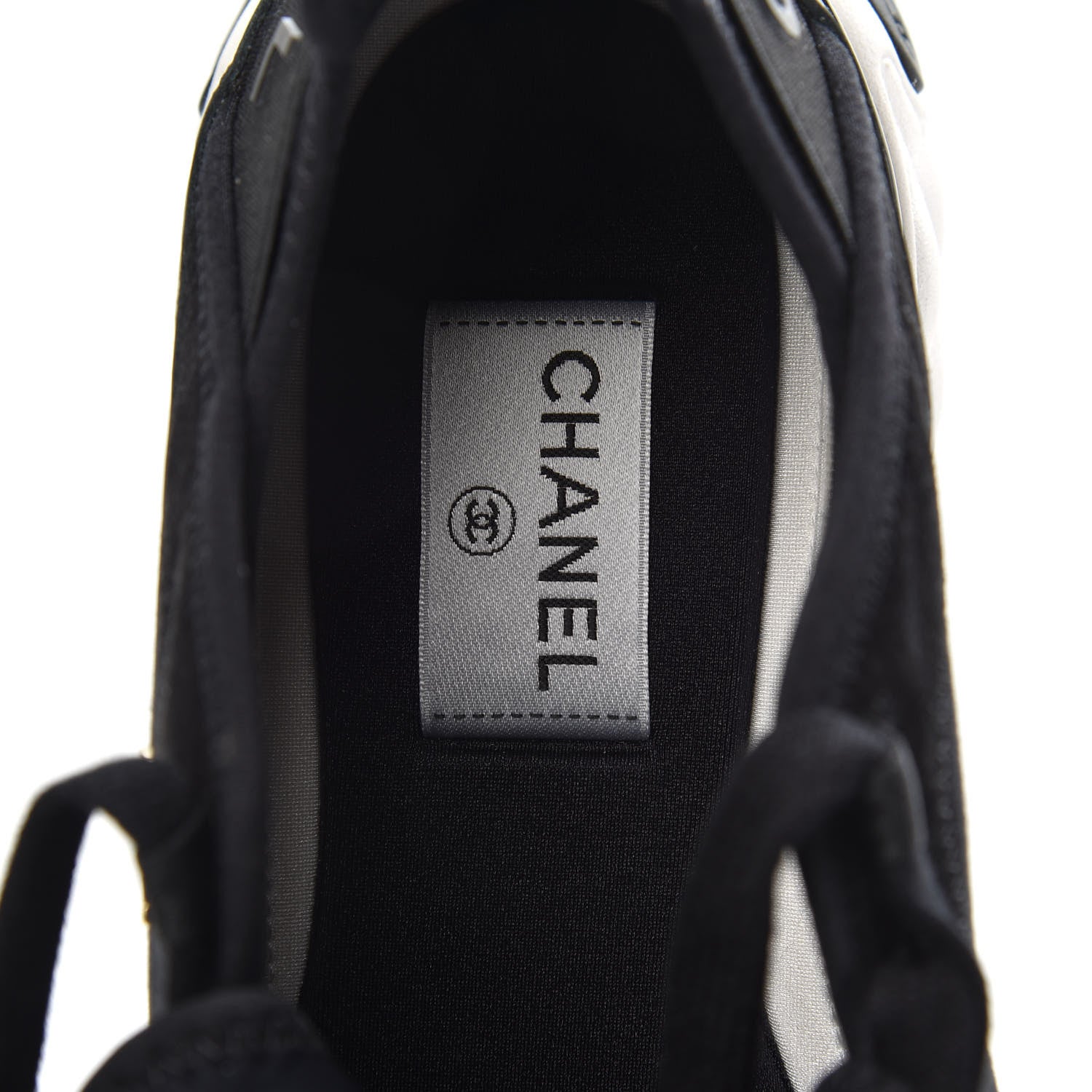 Chanel Velvet Calfskin Mixed Fibers CC Sneakers 41 Black 6 of 9