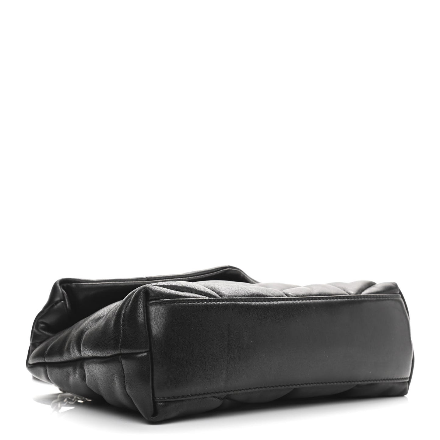 Lambskin Quilted Toy Loulou Puffer Monogram Chain Satchel Black