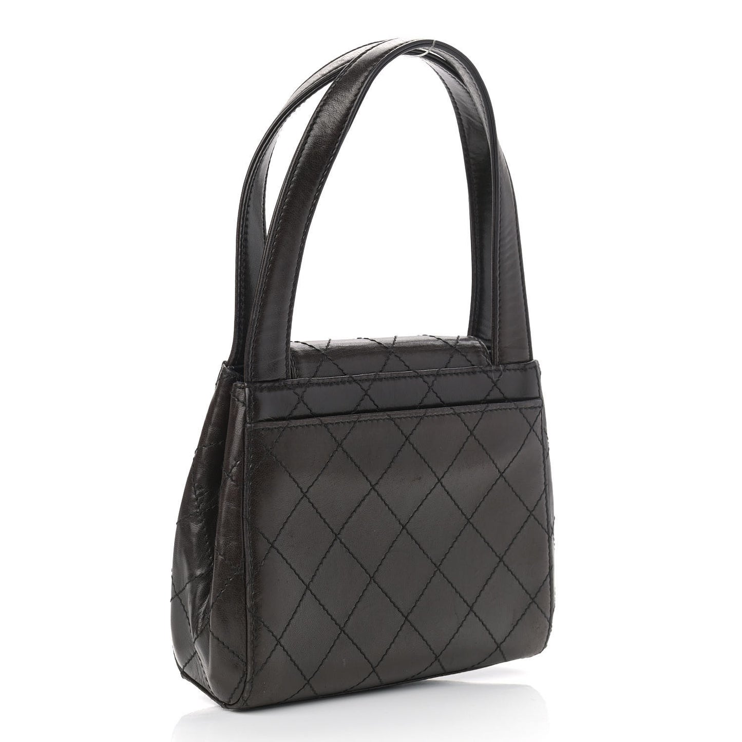 Lambskin Quilted Flap Bag Black
