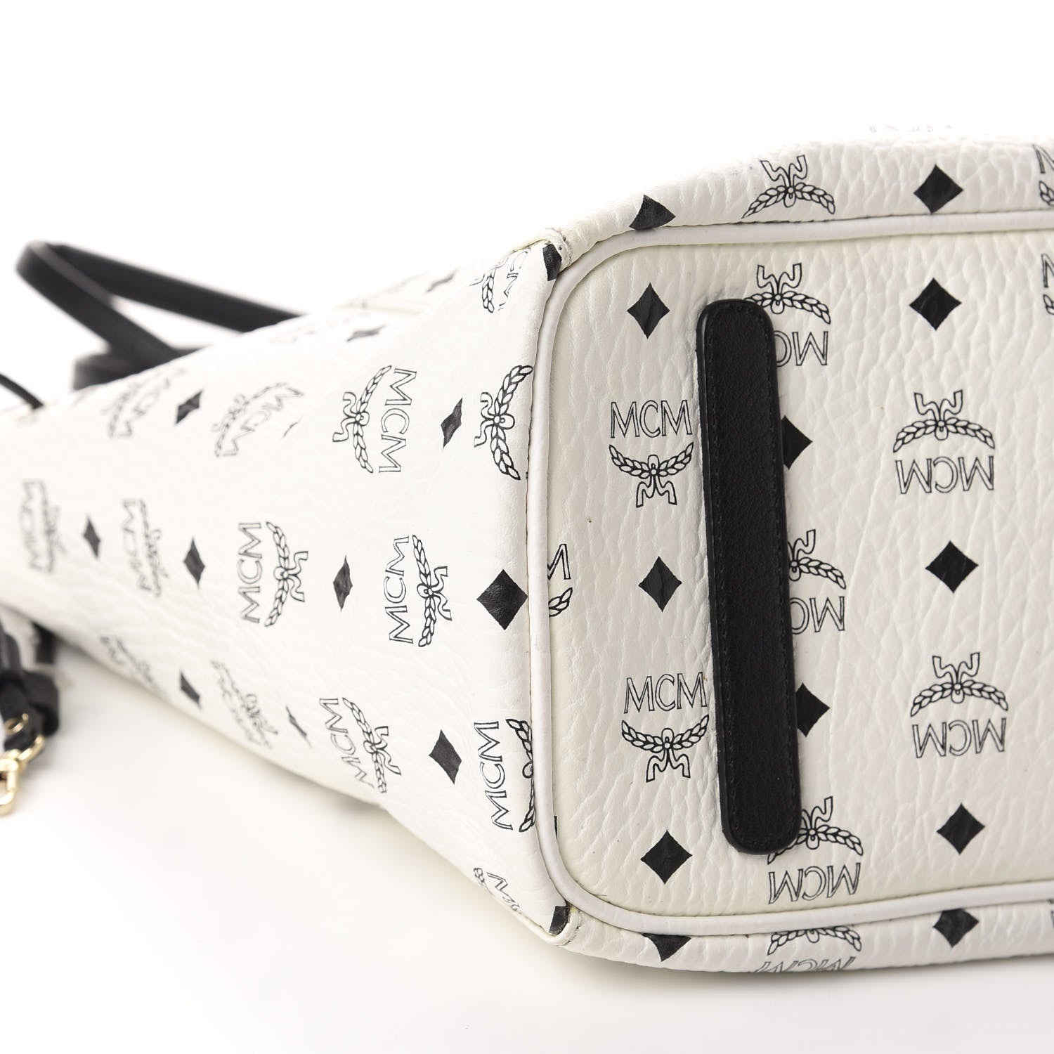 MCM Visetos Medium Project Reversible Shopper Tote White 6 of 18