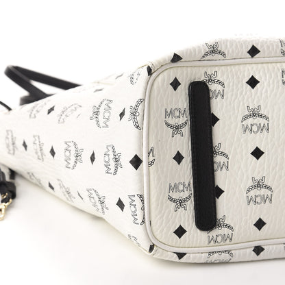 MCM Visetos Medium Project Reversible Shopper Tote White 6 of 18