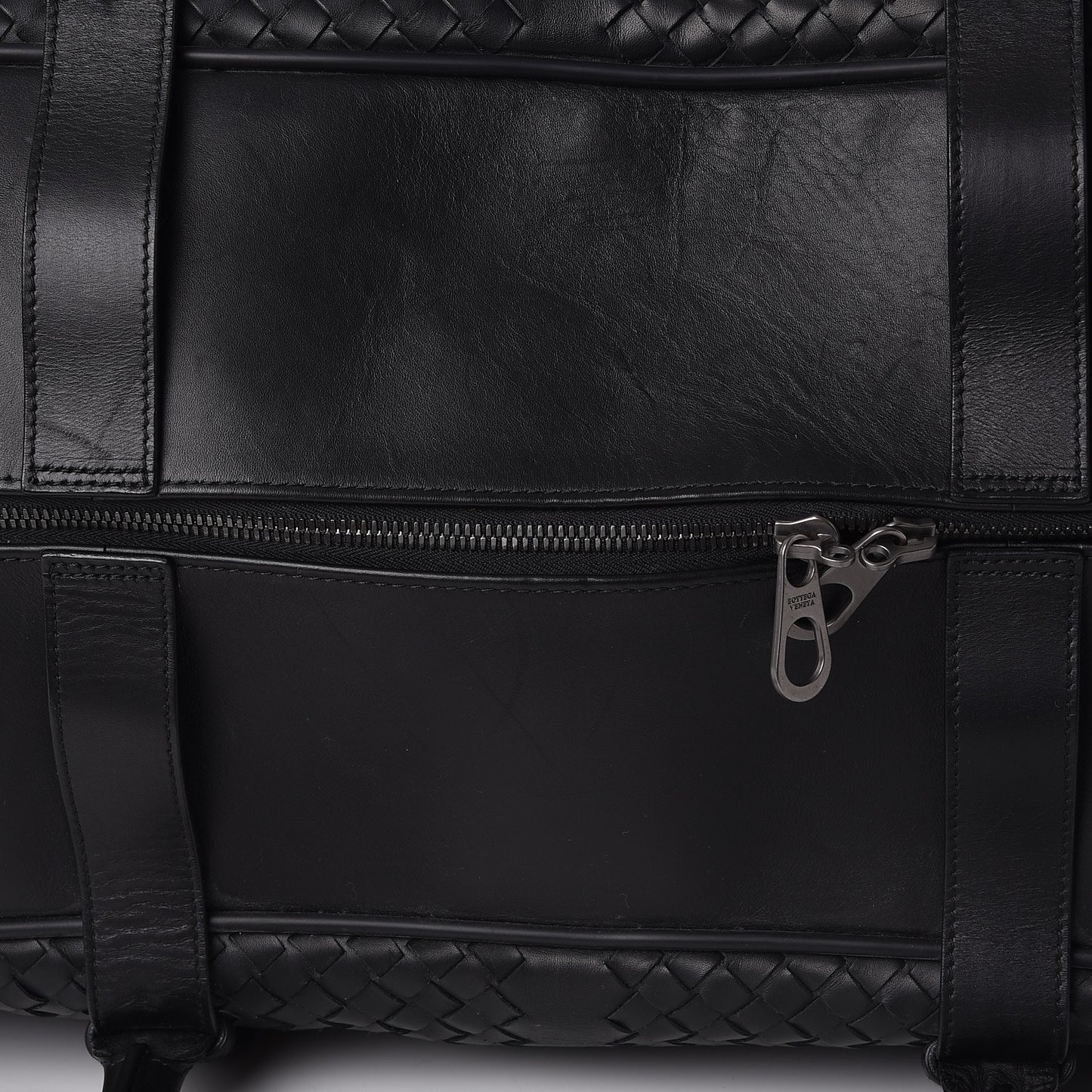Nappa Intrecciato Luggage Travel Bag Nero Black