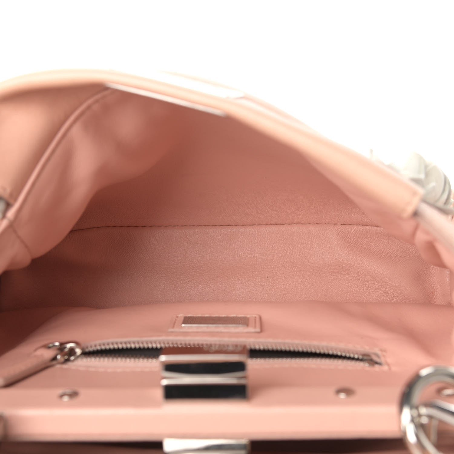 Fendi Nappa Rosebud Mini Peekaboo Iconic Satchel Baby Pink 5 of 26