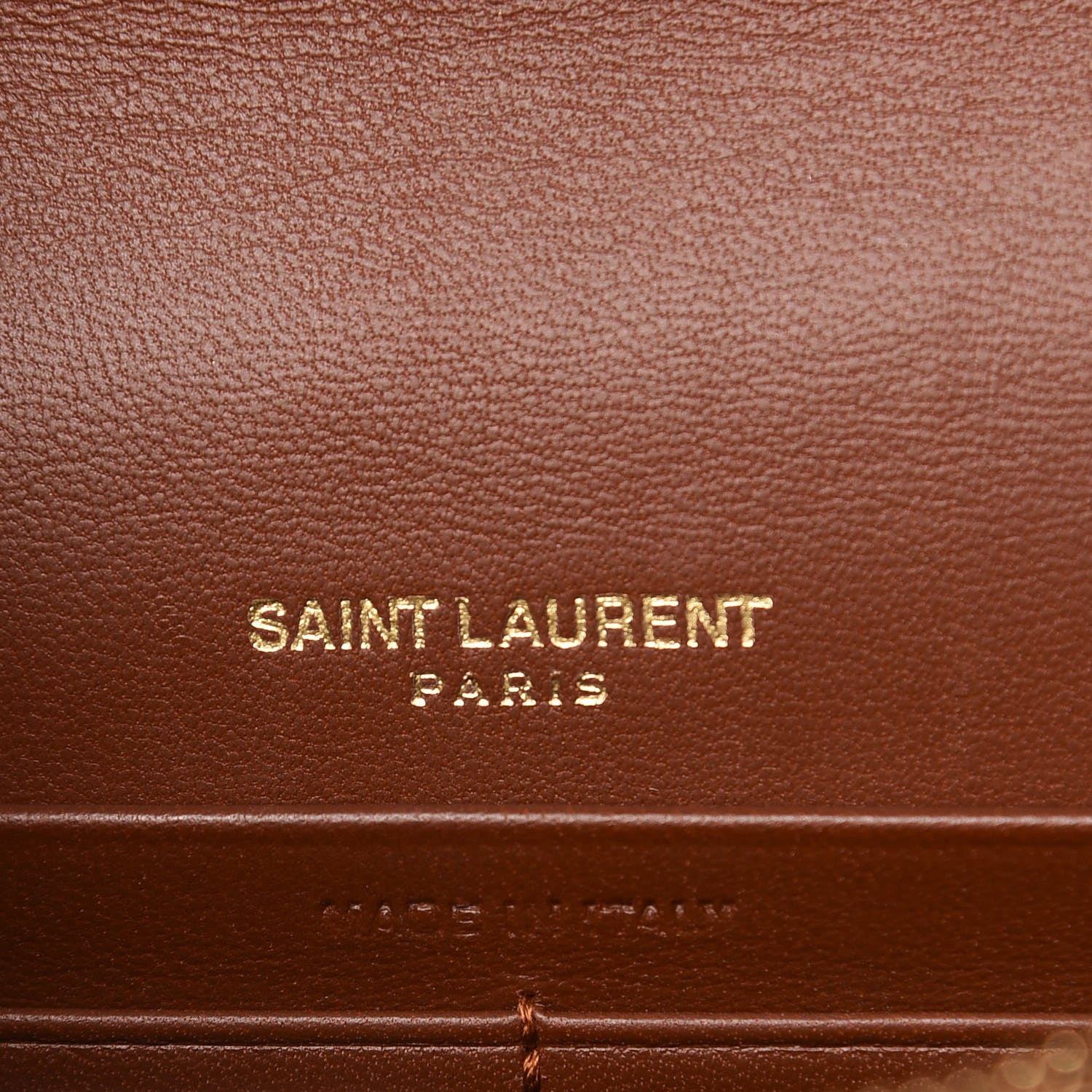 Saint Laurent Lizard Kate Monogram Tassel Chain Wallet Cognac 9 of 11
