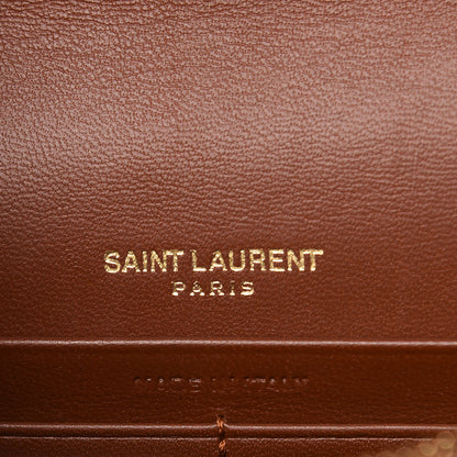 Saint Laurent Lizard Kate Monogram Tassel Chain Wallet Cognac 9 of 11
