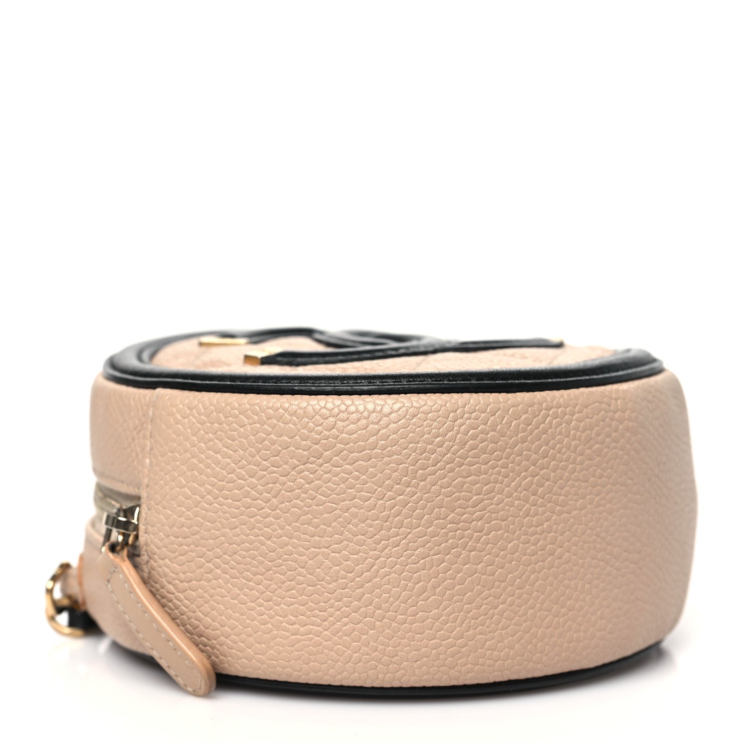 Chanel Caviar Quilted Round Filigree Crossbody Beige Black 5 of 12