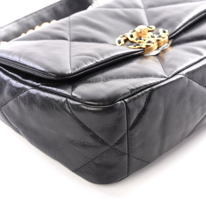 Chanel Goatskin Quilted Medium 19 Flap Black 5 of 12