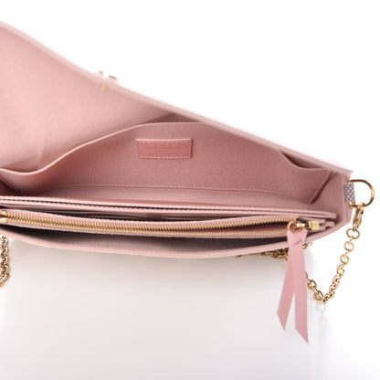 Louis Vuitton Damier Azur Calfskin Pochette Felicie Eau de Rose 11 of 12