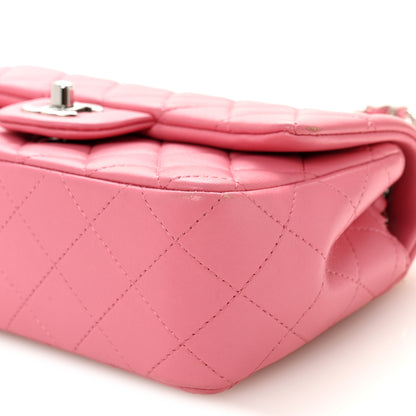 Chanel Lambskin Quilted Mini Rectangular Flap Pink 10 of 10