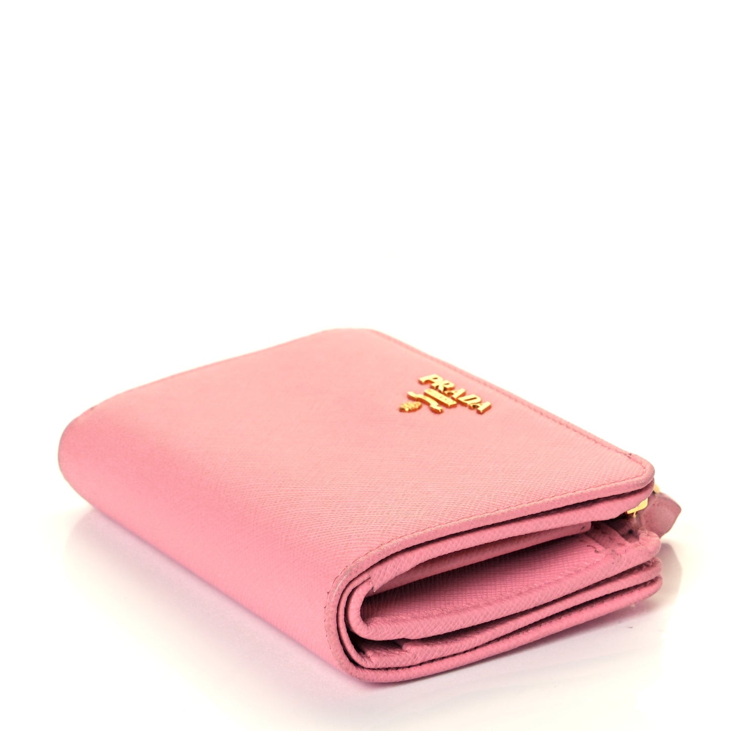 Saffiano Colour Metal Compact Wallet Petalo Peonia