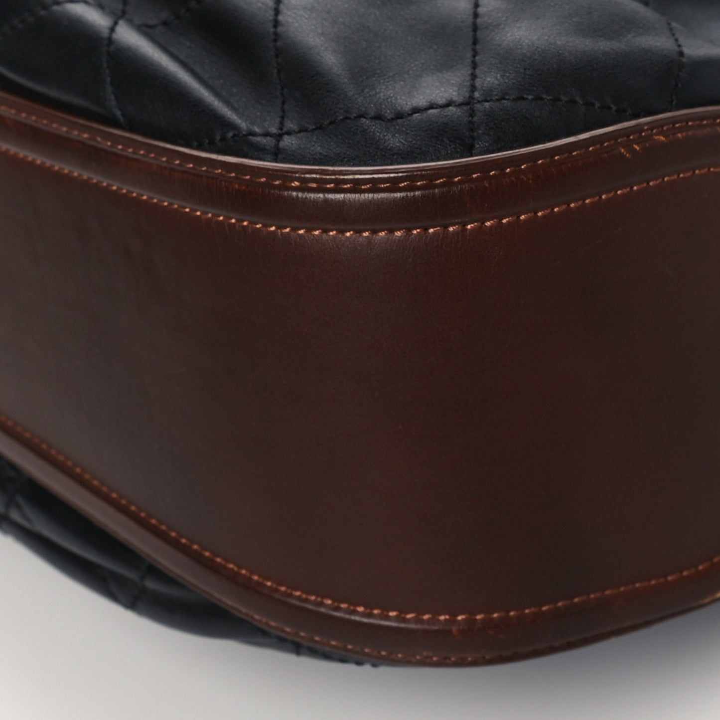 Iridescent Calfskin Quilted Country Chic Hobo Black