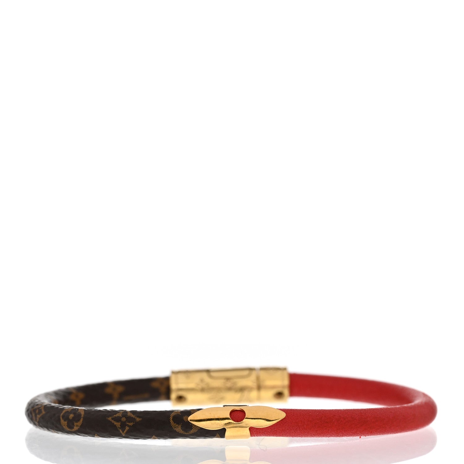 Louis Vuitton Monogram Daily Confidential Bracelet Red 3 of 6