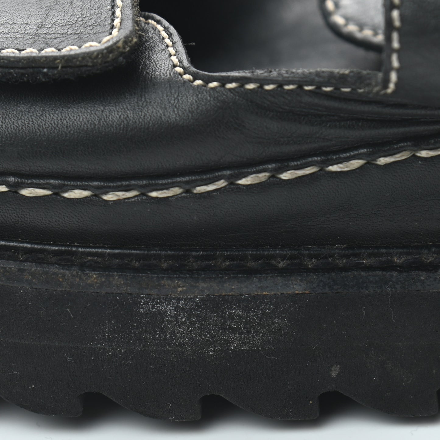 Lambskin Velcro Dad Sandals 35 Black
