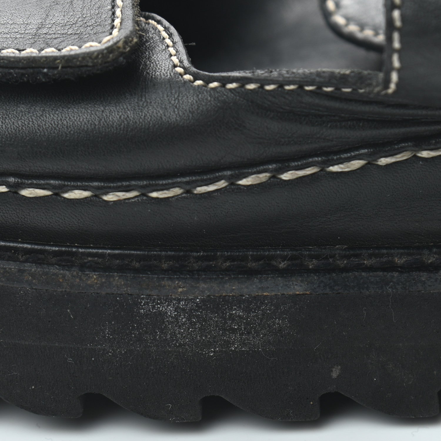 Chanel Lambskin Velcro Dad Sandals 35 Black 8 of 10