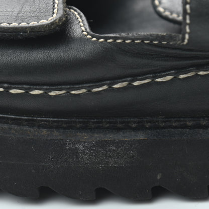 Chanel Lambskin Velcro Dad Sandals 35 Black 8 of 10