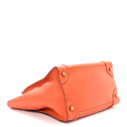 Celine Smooth Calfskin Mini Luggage Orange 3 of 10