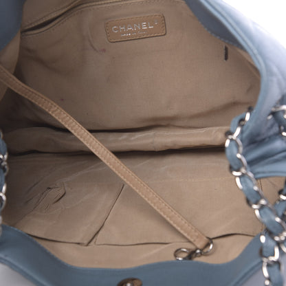 Chanel Caviar Quilted Expandable Zip Shoulder Bag Blue 6 of 12