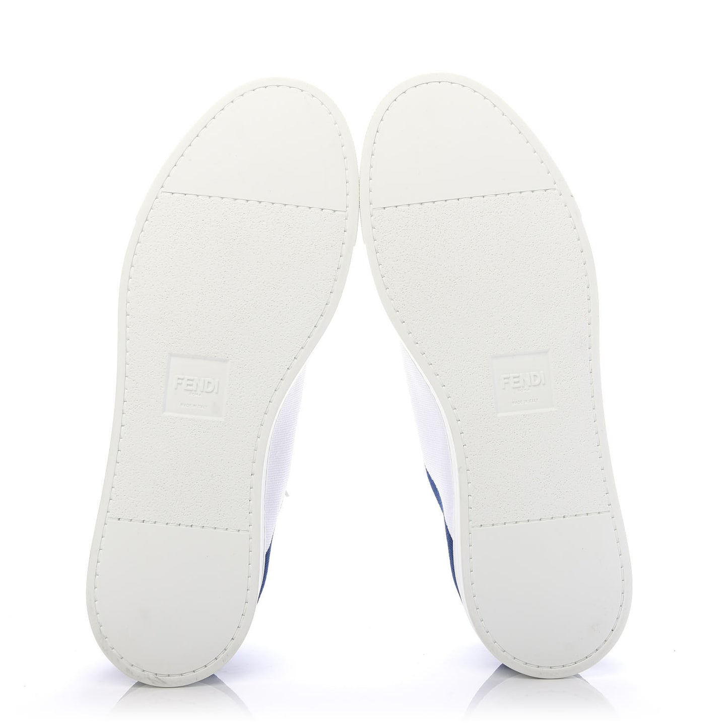 Stretch Knit FF Lace Up Sneakers 6 White