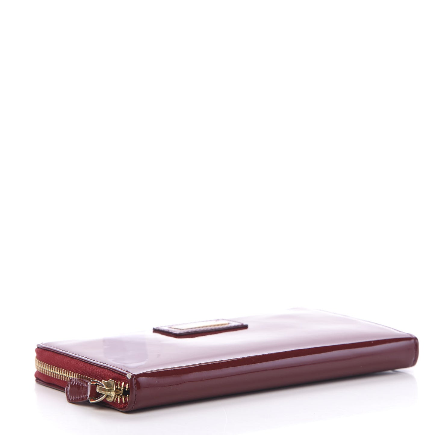 Patent Zip Around Wallet Red