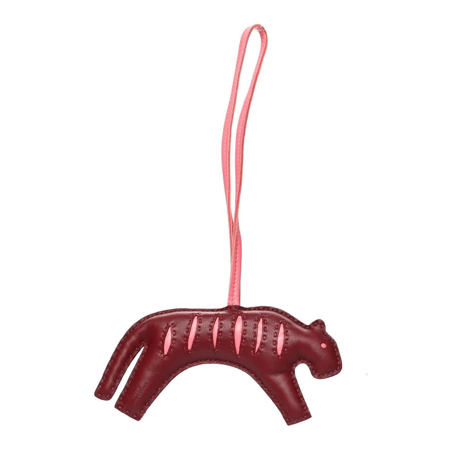 Hermes Milo Lambskin Rooroo Bag Charm Rouge H Rose Azalee 1 of 3