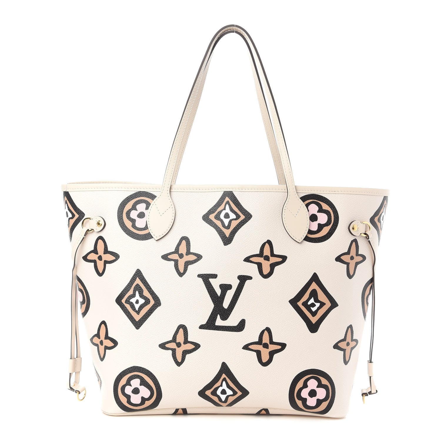 Louis Vuitton Monogram Giant Wild At Heart Neverfull MM Creme 3 of 9