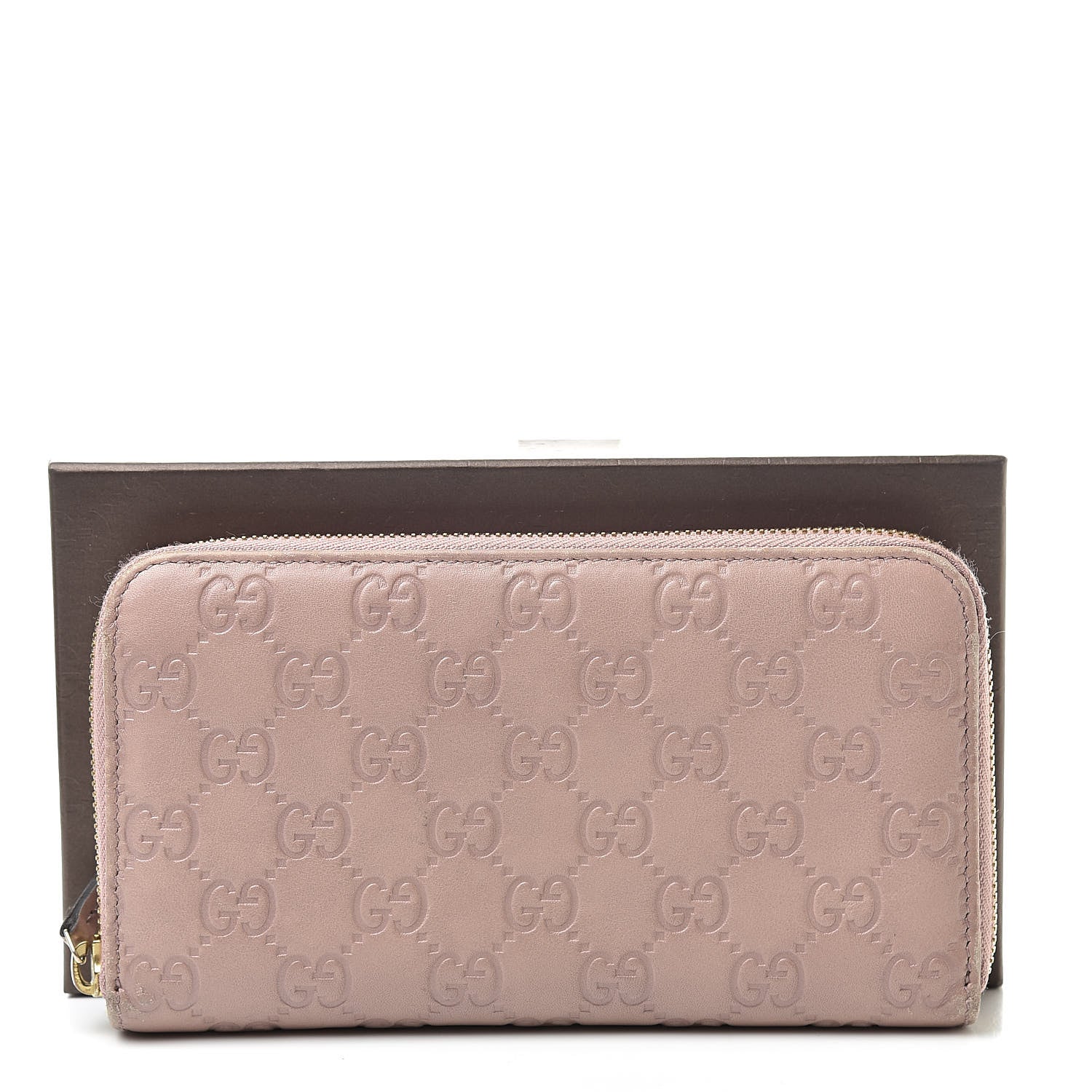 Gucci Guccissima Zip Around Wallet Pink 13 of 13