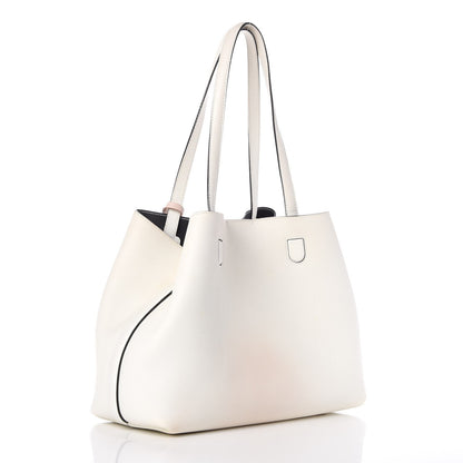 Christian Dior Grained Calfskin Medium Blossom Tote White 4 of 11