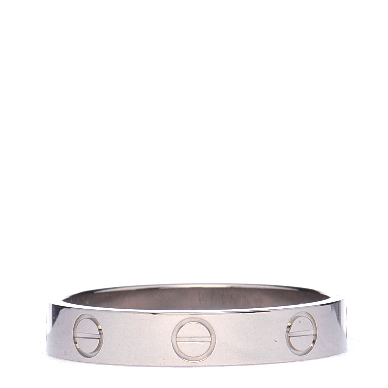 Cartier 18K White Gold 3.5mm LOVE Wedding Band Ring 55 7.25 1 of 6