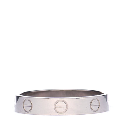 Cartier 18K White Gold 3.5mm LOVE Wedding Band Ring 55 7.25 1 of 6