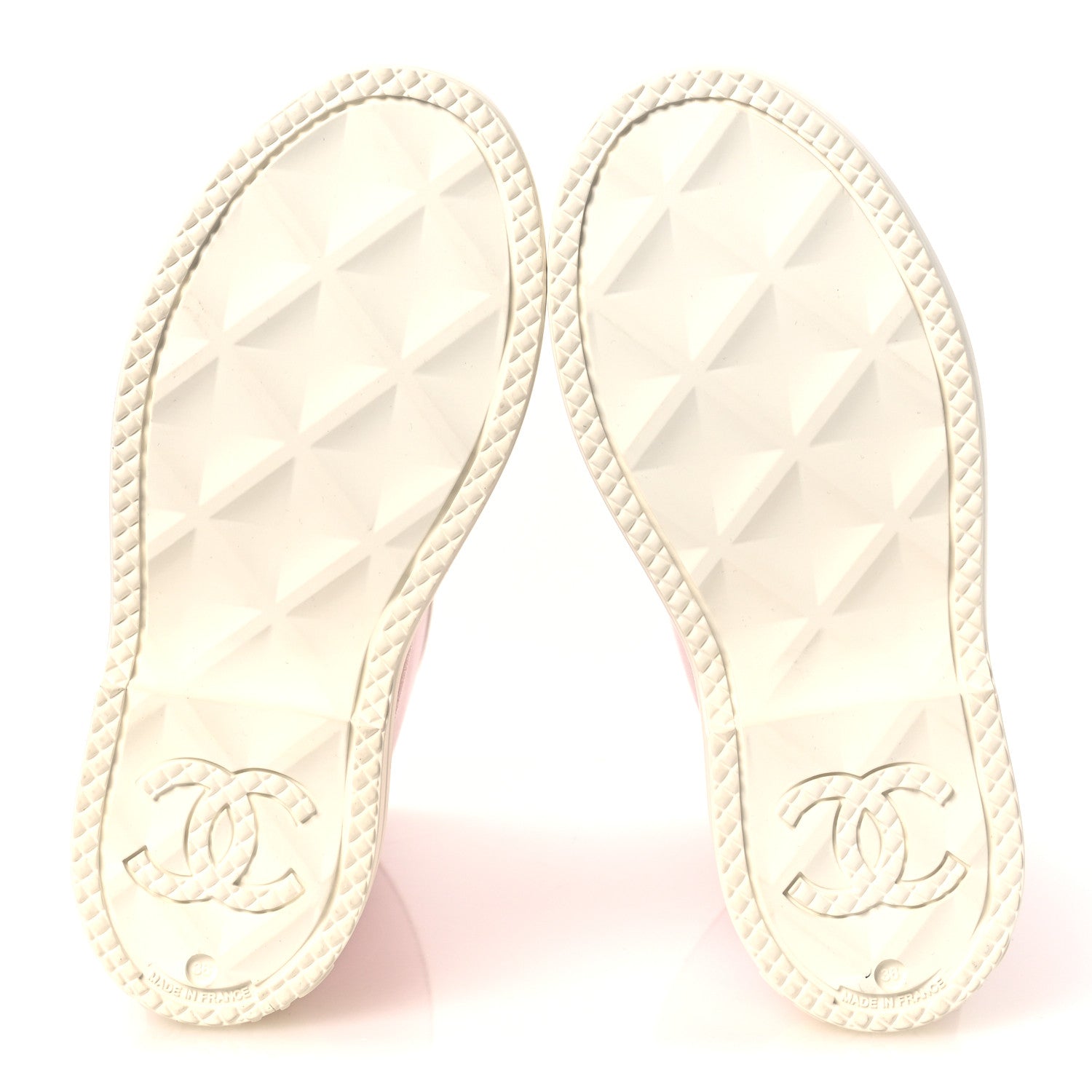 Chanel Caoutchouk CC High Boots 36 Light Pink White 6 of 11