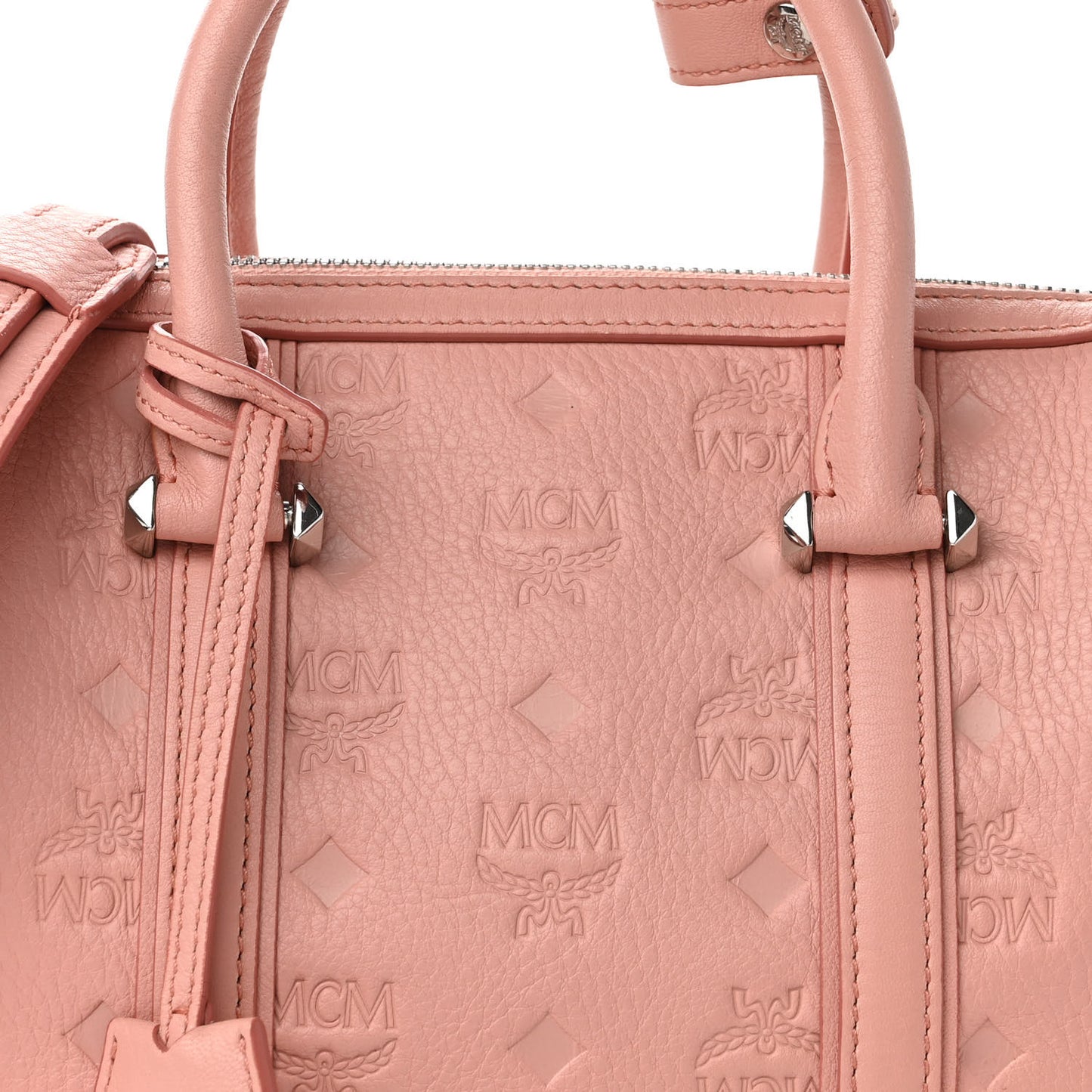 Calfskin Ottomar Monogram Small Boston Bag Pink