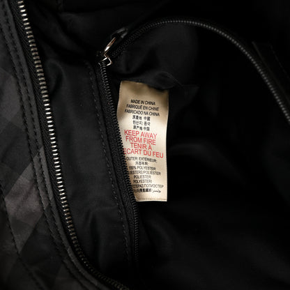 Burberry Nylon Check Small Buckleigh Packable Tote Charcoal 7 of 17