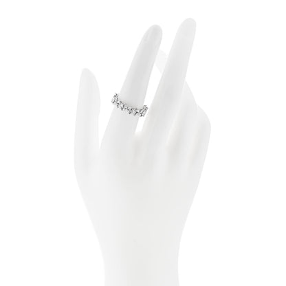 Tiffany Platinum Diamond Victoria Alternating Band Ring 54 6.75 2 of 5