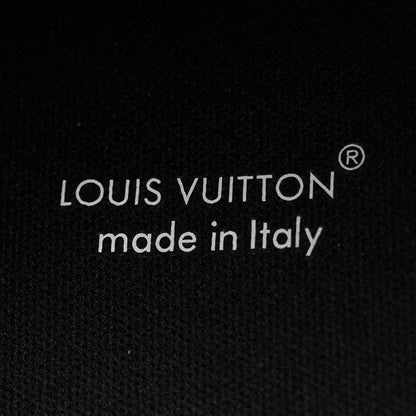 Louis Vuitton Calfskin Embossed Monogram Mens LV Trainer Sneakers 8.5 Black 7 of 10