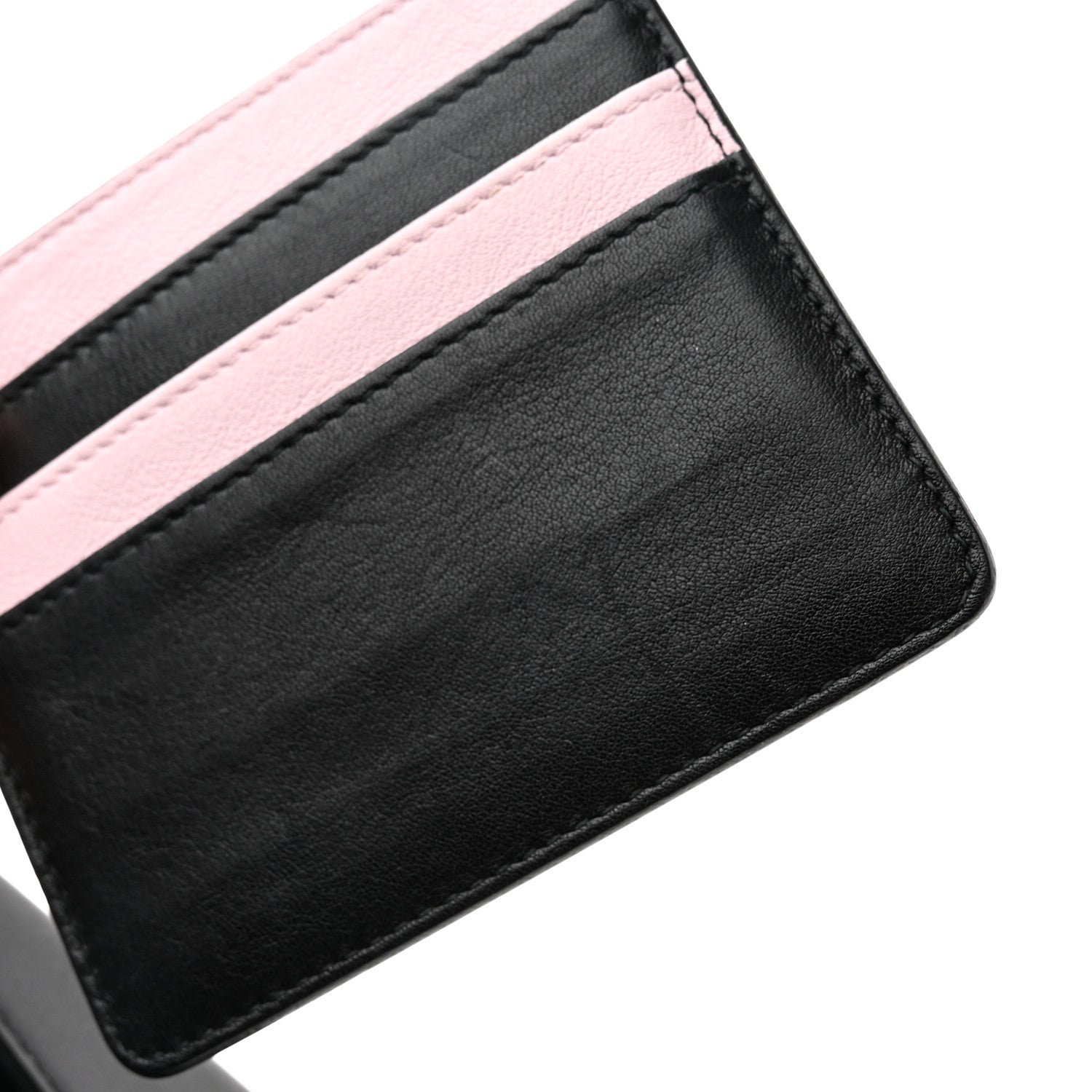 Christian Dior Calfskin Sequin Diorissimo Trio Pass-Mo Coin Case Charm Black 10 of 10