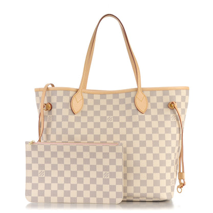 Louis Vuitton Damier Azur Neo Neverfull MM Rose Ballerine 1 of 9