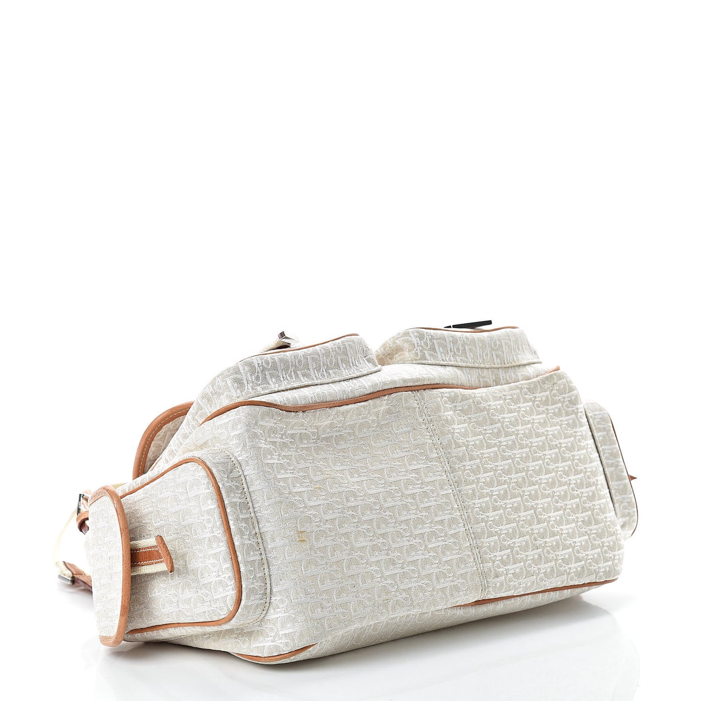 Monogram Tote White Tan