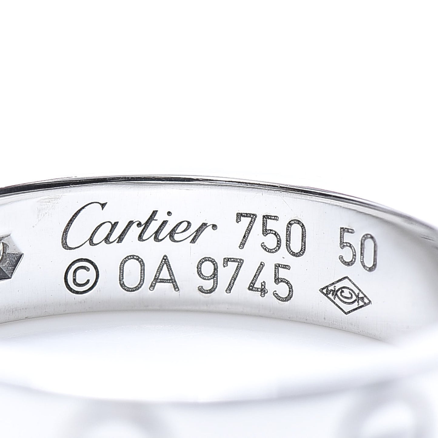 18K White Gold Diamond 4mm LOVE Wedding Band Ring 50 5.25