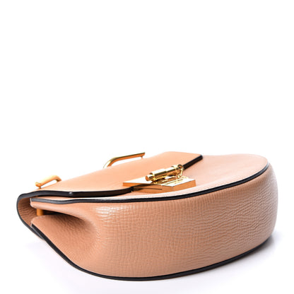 Chloe Grained Calfskin Lambskin Bi-Color Drew Shoulder Bag Wet Sand Sunflower 3 of 9