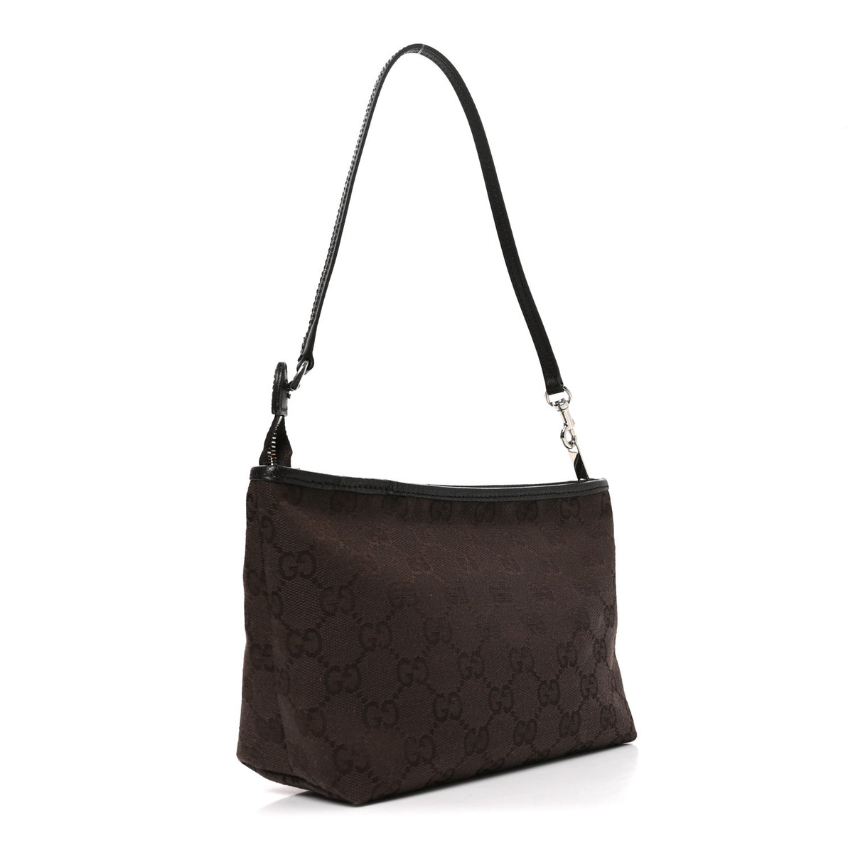 Gucci Monogram Small Plaque Pouch Dark Brown 3 of 11