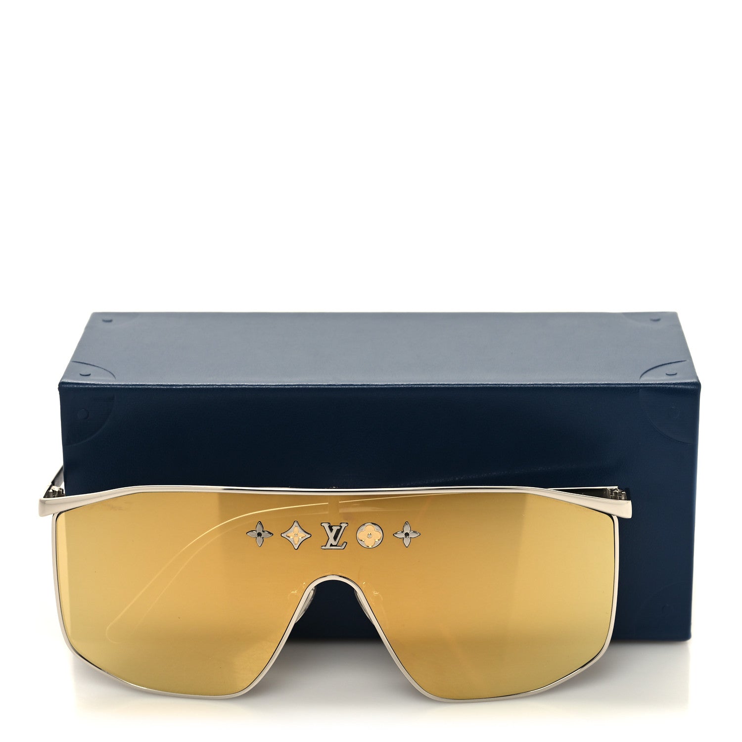 Louis Vuitton Metal LV Golden Mask Sunglasses Z1853U Gold 8 of 8