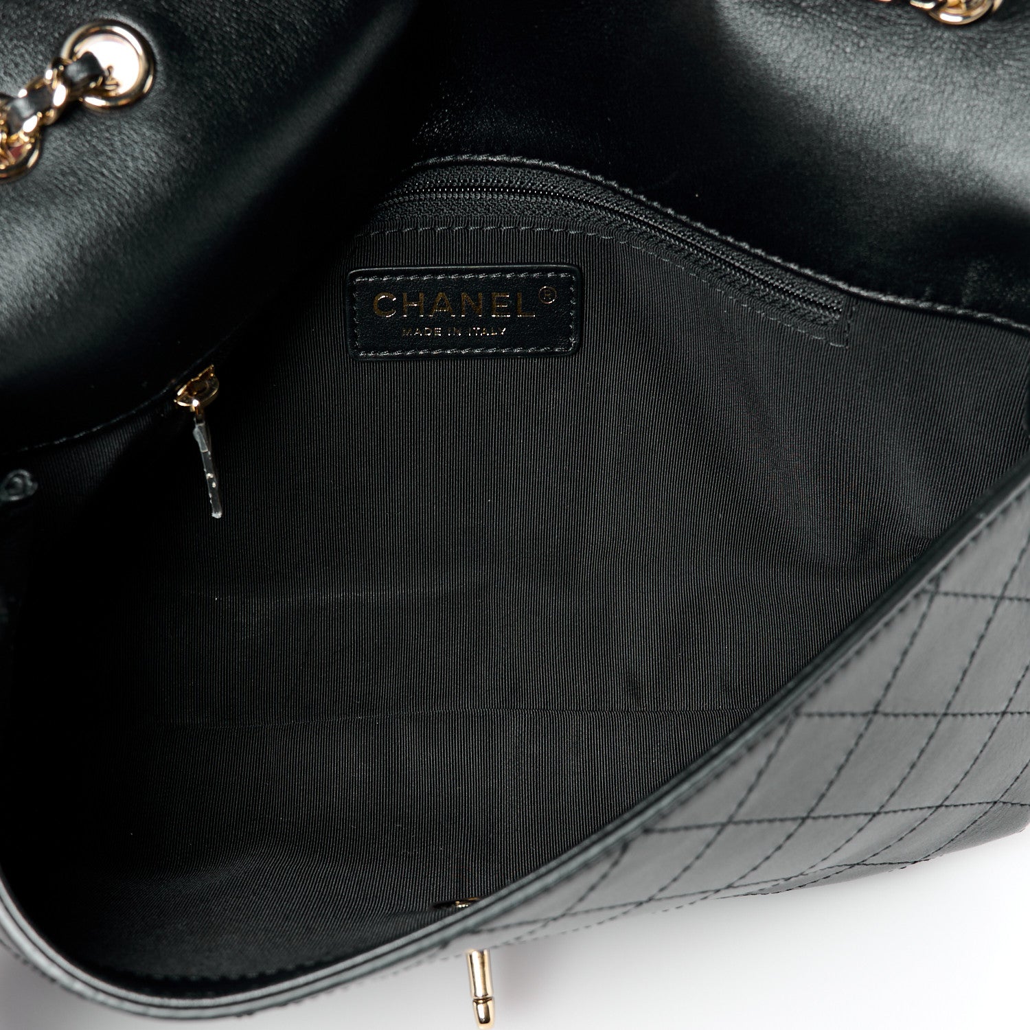 Chanel Calfskin Stitched CC Case Flap Bag Black 5 of 11