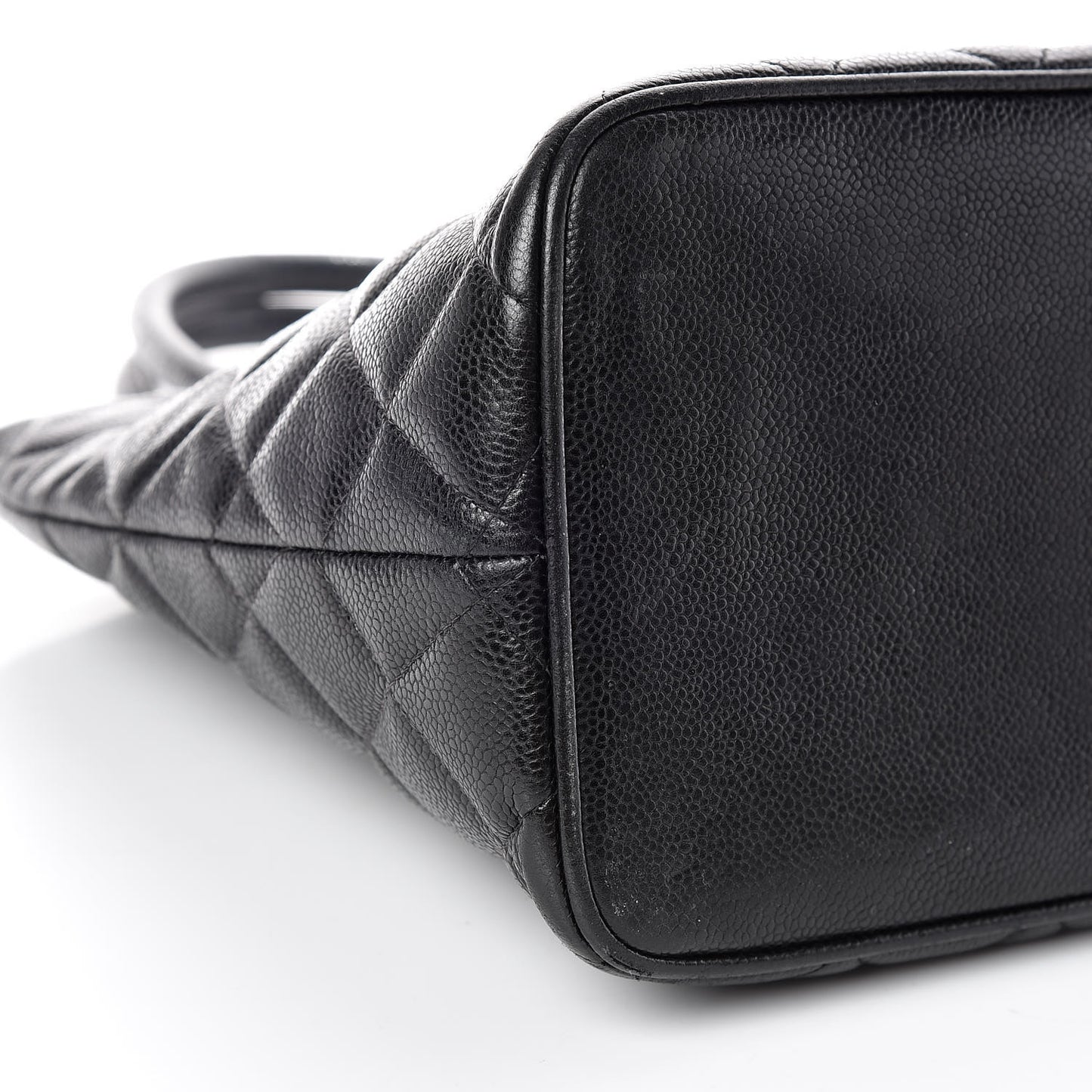 Caviar Quilted Medallion Tote Black