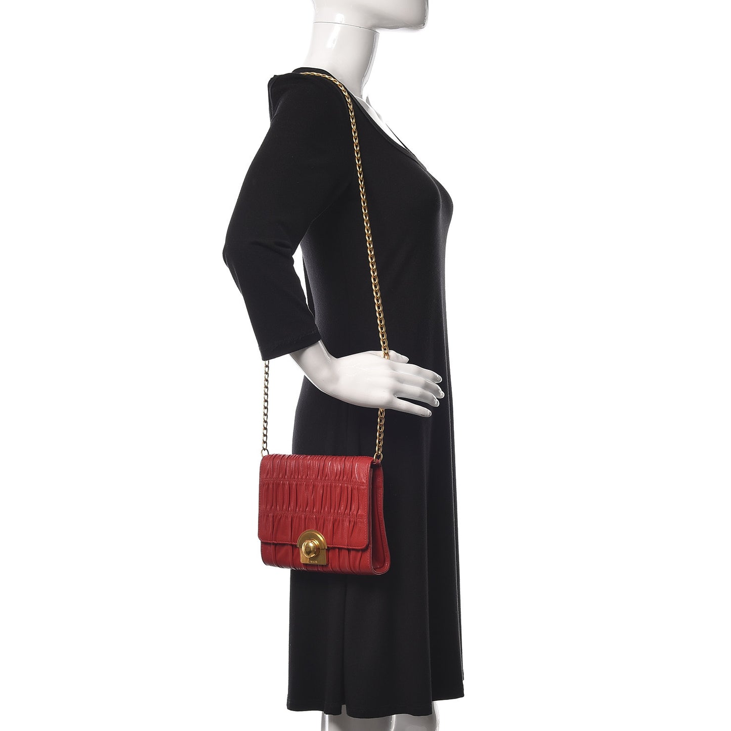 Nappa Gaufre Crossbody Fuoco