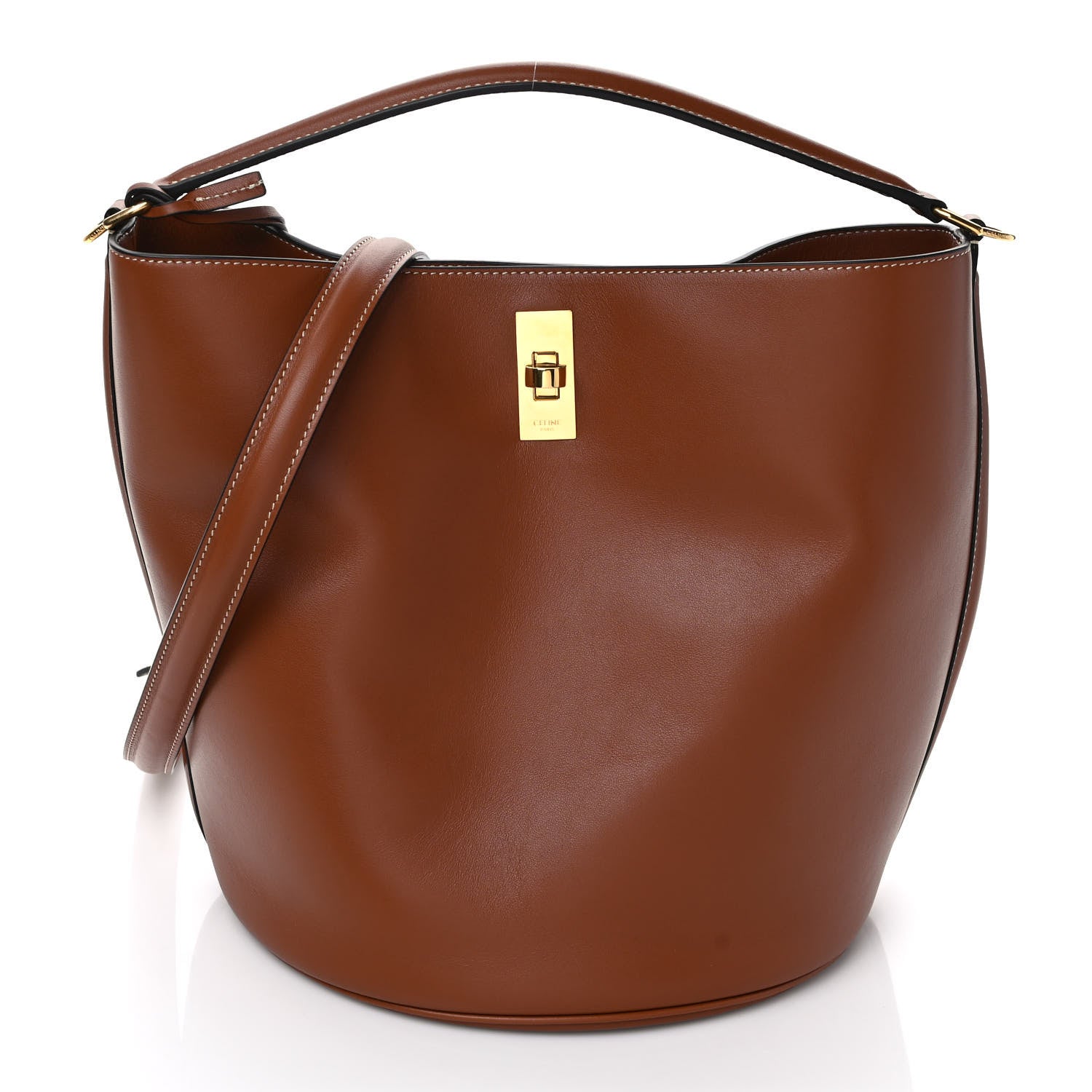 Celine Smooth Calfskin Bucket 16 Bag Tan 3 of 10