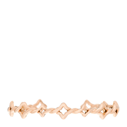 David Yurman 18K Rose Gold Venetian Quatrefoil Single Row Cuff Bracelet 1 of 4