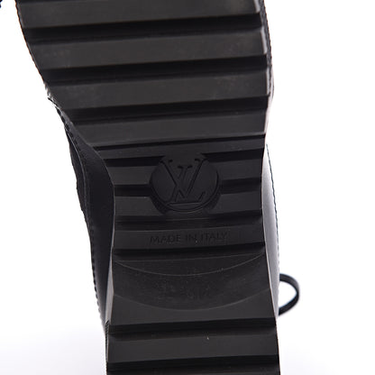 Louis Vuitton Suede Calfskin Monogram LV Black Heart Laureate Platform Desert Boots 37 Black 8 of 9