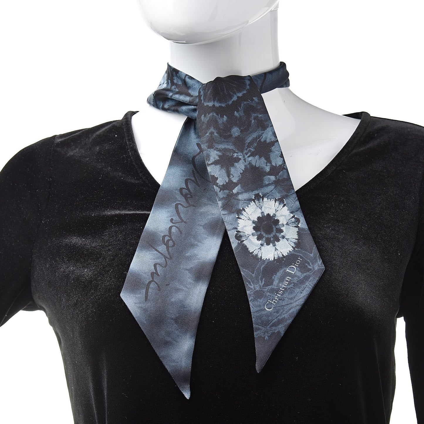 Silk KaleiDioroscopic Mitzah Scarf Blue